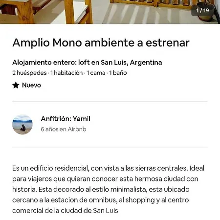 Amplio Departamento Monoambiente Apartment San Luis Exterior photo